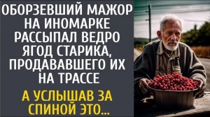 Наглый мажор на иномарке рассыпал ведро ягод старика, торговавшего на трасе… А услышав за спиной