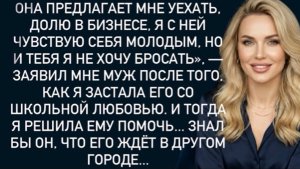 Она предлагает мне уехать,долю в бизнесе,я с ней чувствую себя молодым, но и тебя я не хочу бросать!