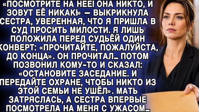 «ОНА НИКТО!» — СЕСТРА СМЕЯЛАСЬ В СУДЕ… НО ОДИН КОНВЕРТ ЗАСТАВИЛ СУДЬЮ ОСТАНОВИТЬ ЗАСЕДАНИЕ