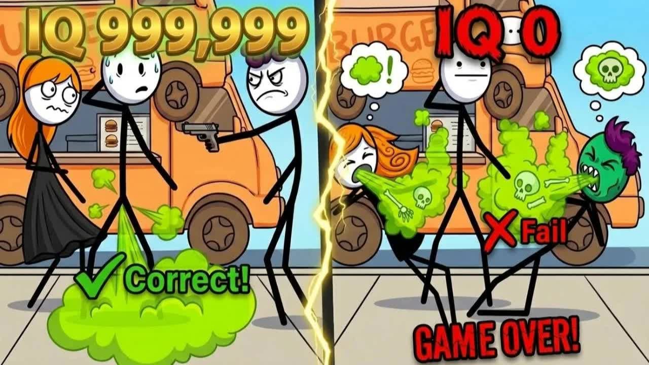 УПС! CAM: IQ 999 999. УМНЫЙ ПРОТИВ ГЛУПОГО. ЗАБАВНЫЕ ФЕЙЛЫ. УСПОКАИВАЮЩИЙ ГЕЙМПЛЕЙ STICKMAN [