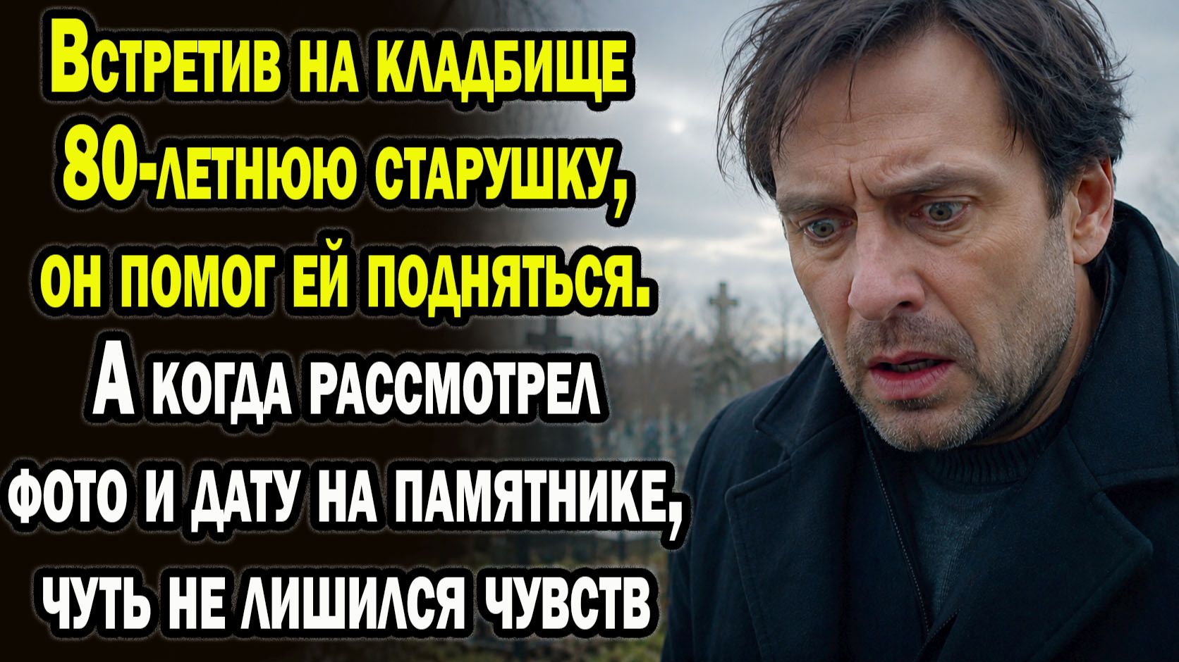 Встретив на кладбище старушку, он помог ей подняться. А когда на памятнике рассмотел дату и фото