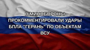 В Минобороны прокомментировали удары БПЛА «Герань» по объектам ВСУ