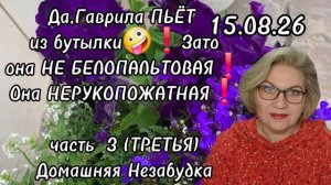 3 часть. Да,Гаврила ПЬЁТ из бутылки❗️Зато она НЕ БЕЛОПАЛЬТОВАЯ❗️Она НЕРУКОПОЖАТНАЯ❗️