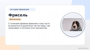 Фамилия Фрисель: происхождение, значение и склонение