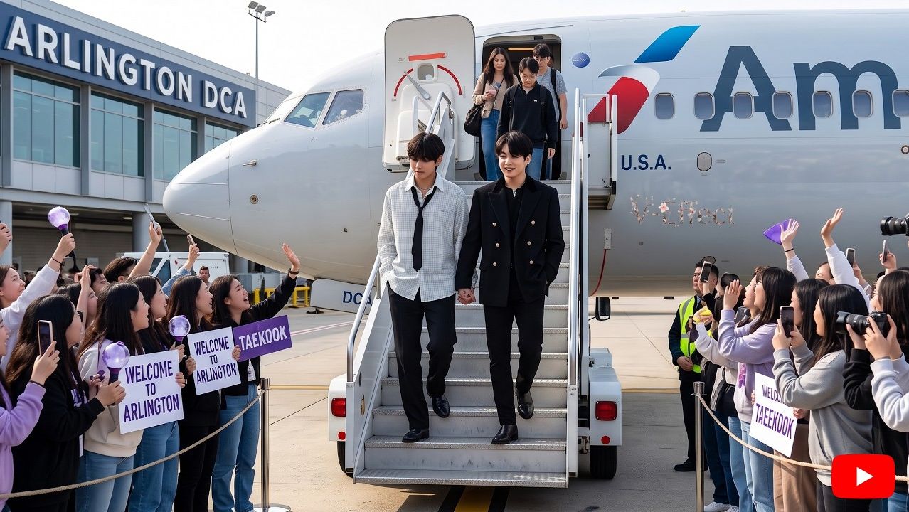✈️Тэхён и Чонгук из BTS прибыли в Арлингтон в преддверии грандиозного концерта!