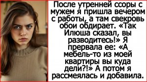 Илюша сказал, вы разводитесь! Свекровь уже обдирала обои в МОЕЙ квартире. Истории из жизни.