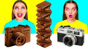 Челлендж. Шоколадная Еда vs Настоящая еда # Кухонные Войны от Fun Challenge