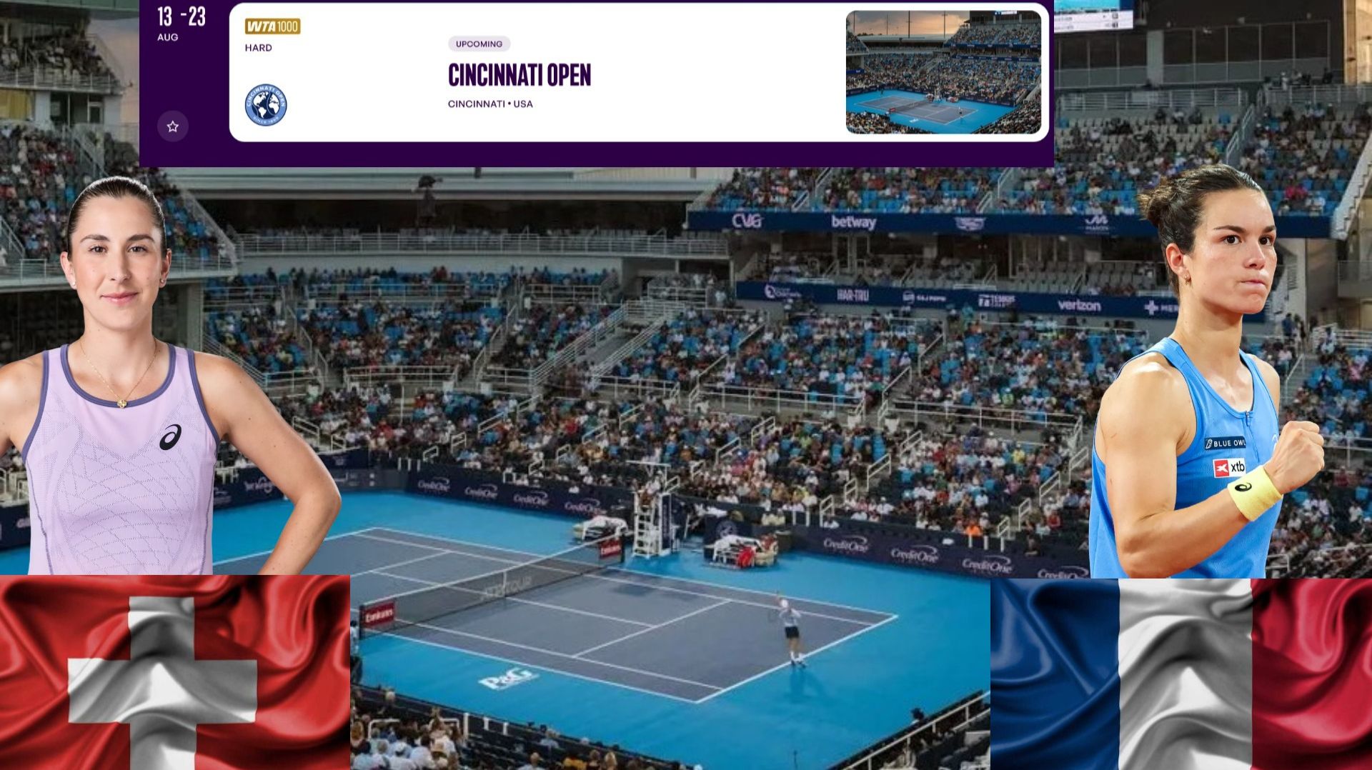 16/08/26 ⏰04:00 (12) 🇨🇭Белинда Бенчич - (WC) 🇨🇵Луиз Буассон/🏆WTA1000 🇺🇸Цинциннати. 2-й круг