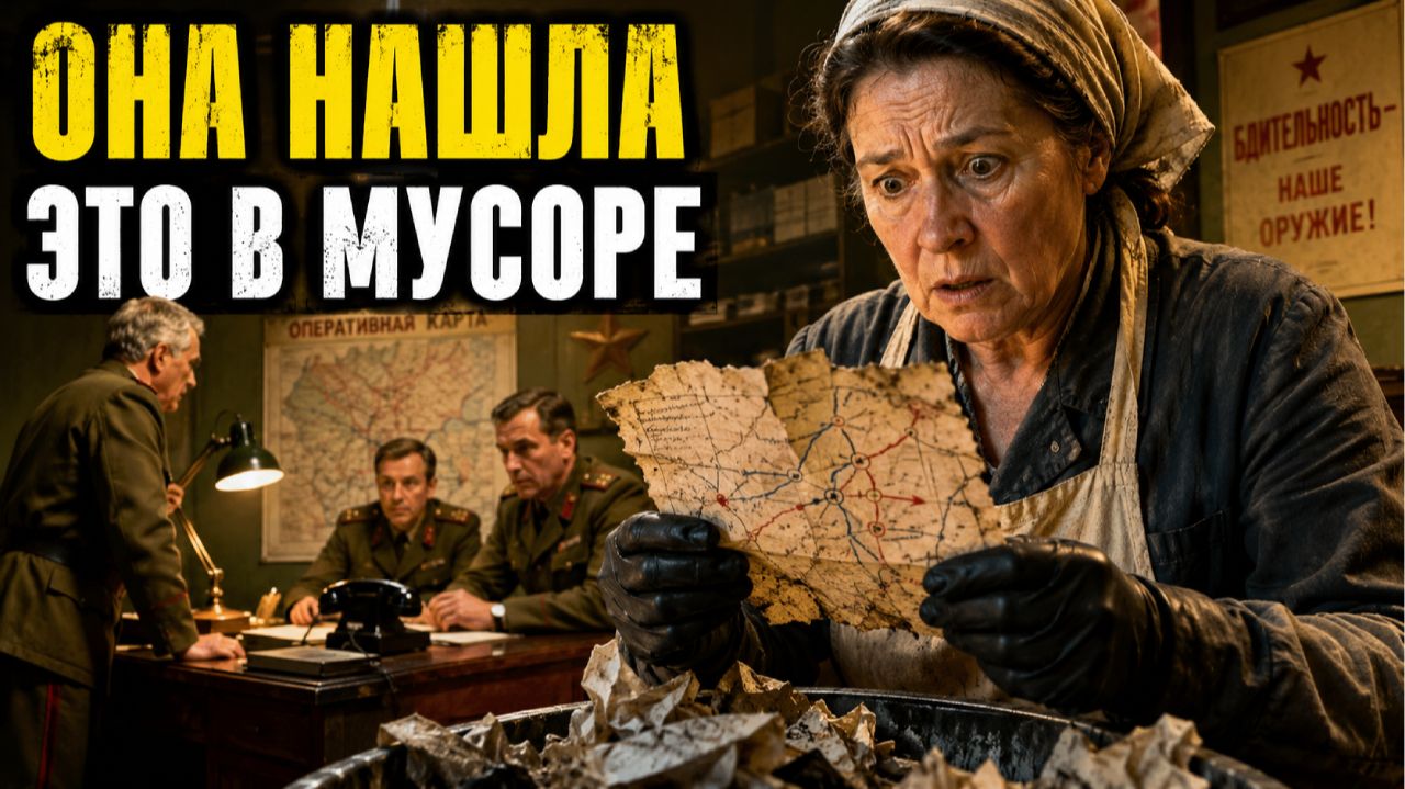 УБОРЩИЦА НАШЛА В МУСОРЕ ОБРЫВОК КАРТЫ — И ПОНЯЛА, ЧТО ШТАБ ГОТОВЯТ СДАТЬ