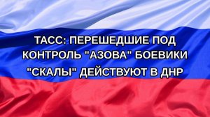 |Н. РФ| ТАСС: перешедшие под контроль «Азова» боевики «Скалы» действуют в ДНР