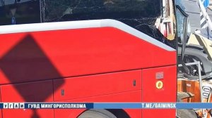 ДТП с автобусом и грузовиком в Минске