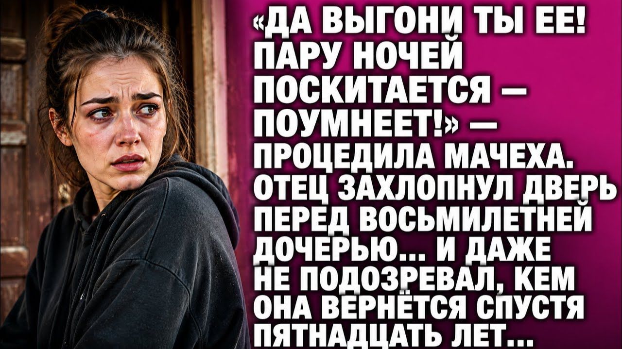«ВЫГОНИ ЕЁ!» — ПРИКАЗАЛА МАЧЕХА… НО ЧЕРЕЗ 15 ЛЕТ ОТЕЦ НЕ ПОВЕРИЛ, КЕМ ВЕРНУЛАСЬ ЕГО ДОЧЬ