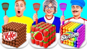 Кулинарный Челлендж# Я против Бабушки # Забавные Трюки с Едой