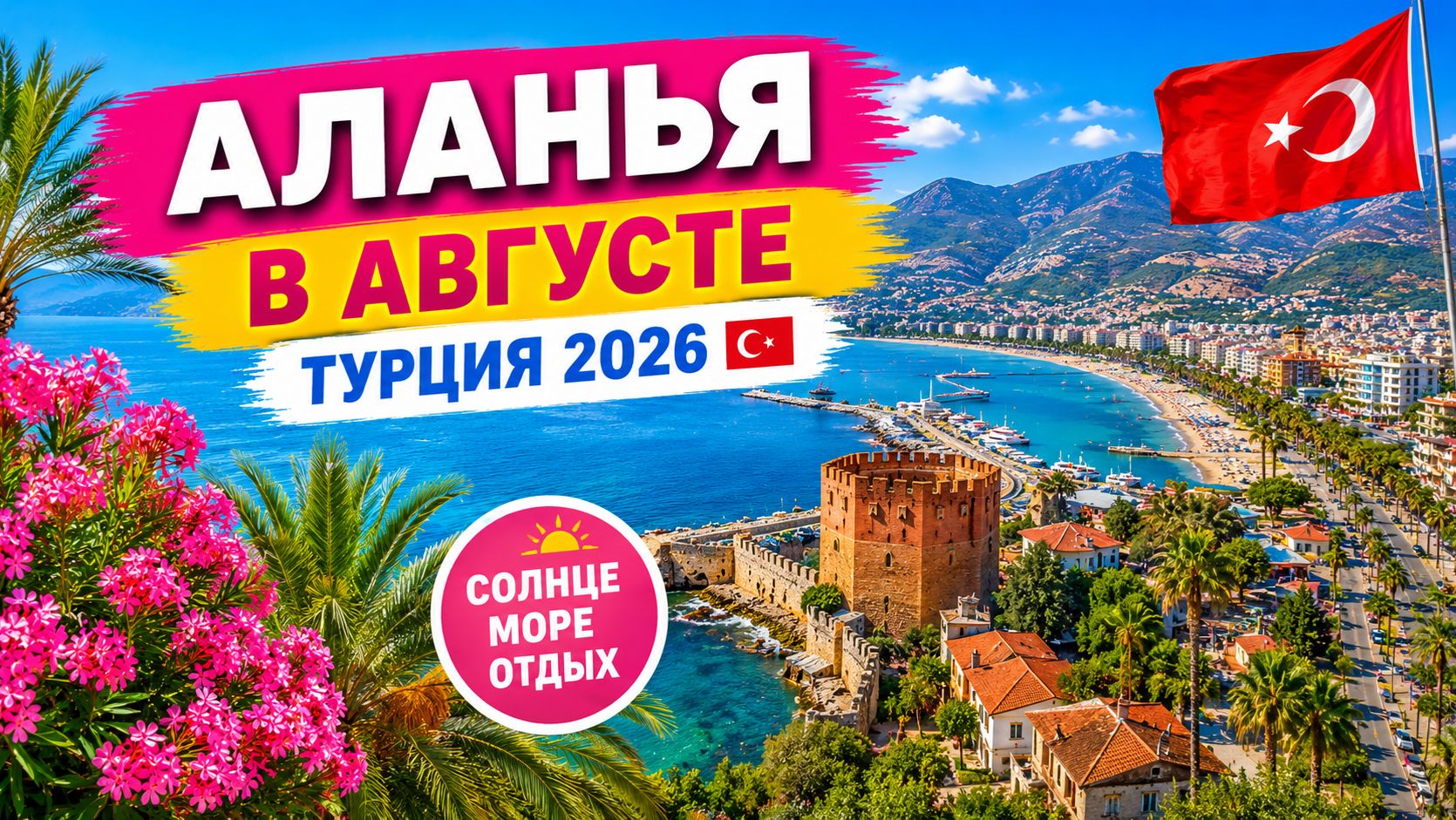🌴🌞Аланья в августе. Турция 2026. #alanyasg🌊