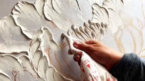 Texture paste painting Peony Painting processsounds of nature by art-muslim [get.gt]