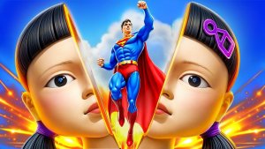 Игра в кальмара с супергероями! Что случилось с куклой из Игры в Кальмара_!