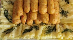 «Колбаски с кабачками».🍽😋
