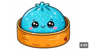 Как нарисовать мягкую игрушку в виде китайского пельменя 🥟