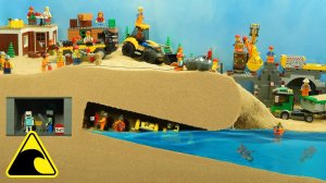 Катастрофа на золотом руднике Lego: эксперимент с цунами и прорывом дамбы