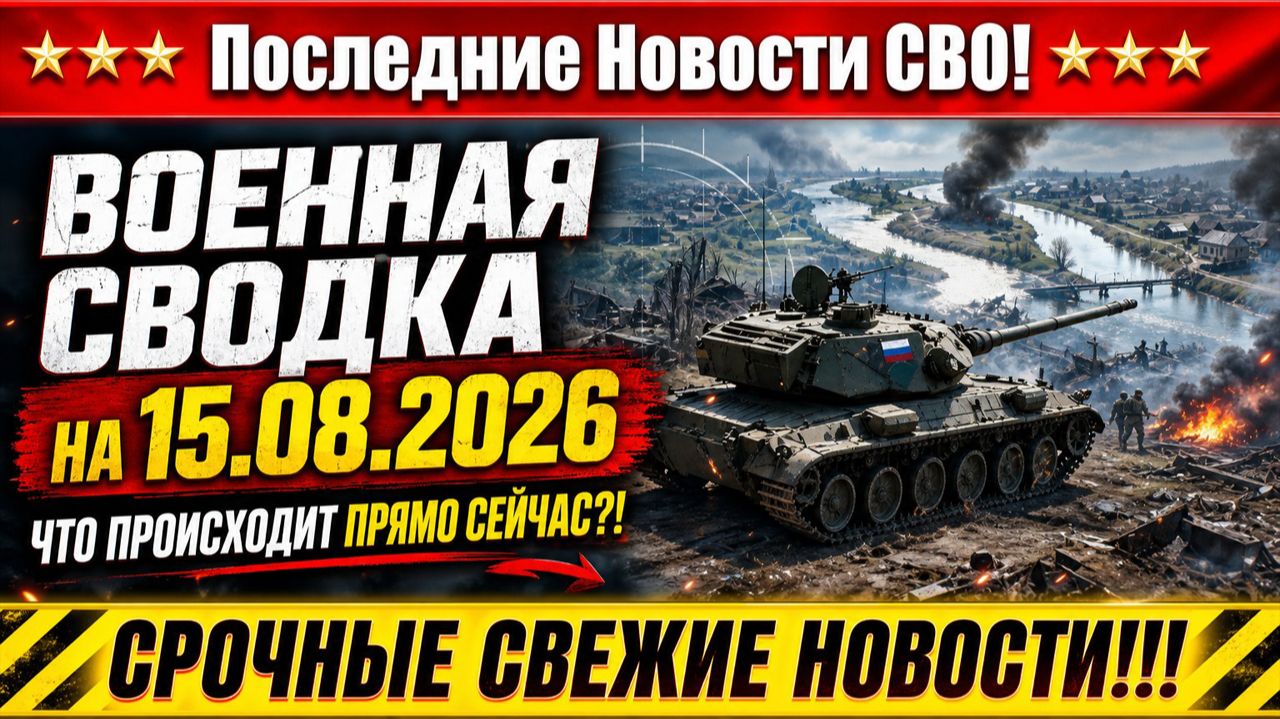 СВО на Украине - Сводка СВО на 15 Августа и Карта боевых действий сегодня 15.08.2026