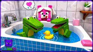 Super bear ,СУПЕР МЕДВЕДЬ [Два крокодила весело играют в огромном бассейне! 🐊🏊♂️