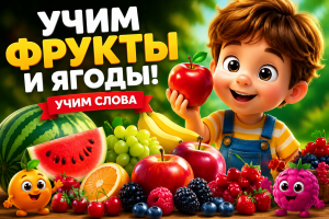 Учим фрукты и ягоды — развивающий мультфильм для детей