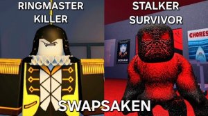 Победа с RINGMASTER KILLER & STALKER SURVIVOR - Swapsaken (Roblox)