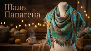 Вяжем шаль Папагена: укороченные ряды и секционная пряжа