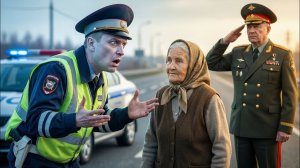 Гаишник накричал на бабушку… Но когда подъехал ГЕНЕРАЛ и отдал ей честь — он побледнел!
