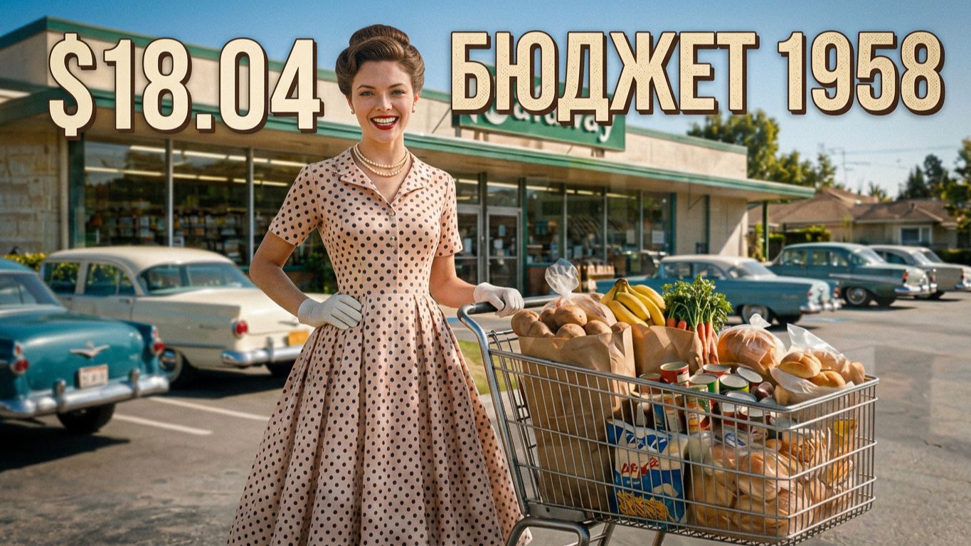 Калифорния. 1958 год. Бюджет идеальной домохозяйки. Закупка на неделю