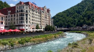 Роза Хутор, набережная реки Мзымта, Сочи.