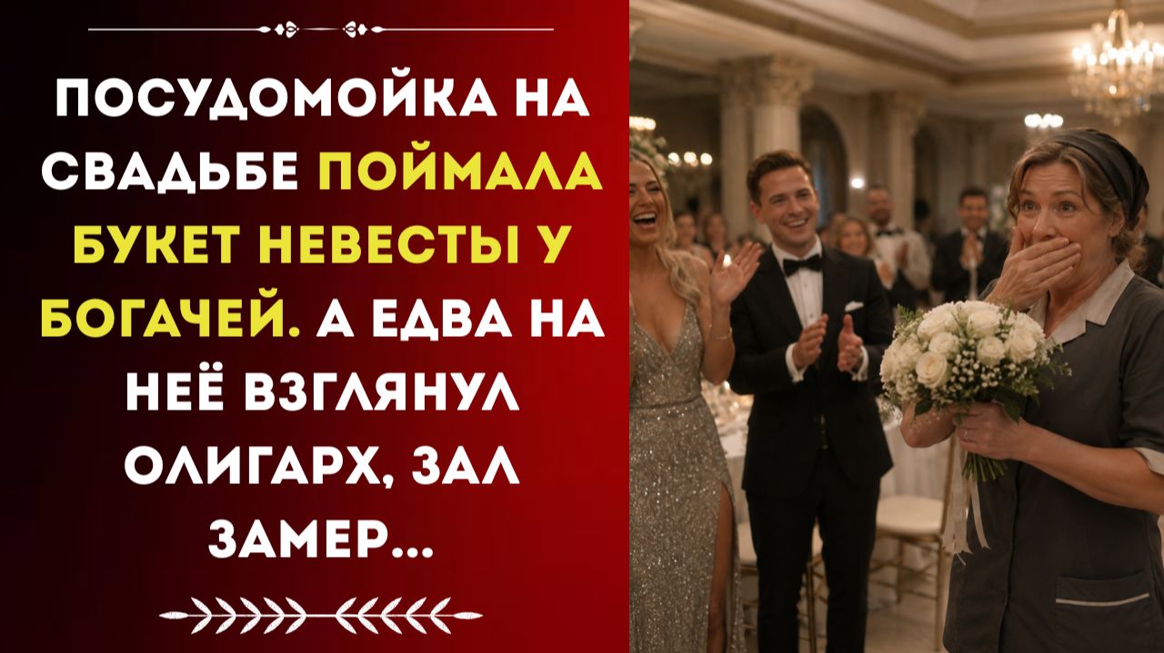 Посудомойка на СВАДЬБЕ поймала БУКЕТ невесты у БОГАЧЕЙ. Истории из жизни. Аудиорассказ.