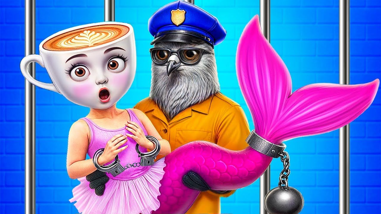 Из Балерины Капучино в РУСАЛКУ! Экстремальный мейковер в тюрьме!