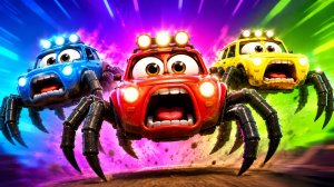МАШИНЫ-ПАУКИ 🕷️🚗 ВСЕ ЛАПКИ В ДЕЛЕ! 😱🔥 | Смешной мультик для детей