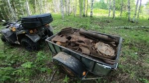 Река упала_Забираю металл_Деревня богата железом_Медведь ходит по пятам_Прицеп под завязку ЧАСТЬ -1
