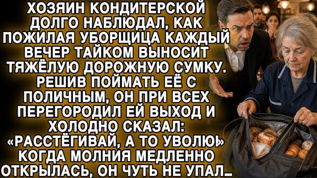 ХОЗЯИН ЗАСТАЛ УБОРЩИЦУ С ТЯЖЁЛОЙ СУМКОЙ… НО УВИДЕВ ЕЁ СОДЕРЖИМОЕ, ОН ОНЕМЕЛ