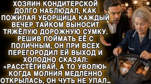 ХОЗЯИН ЗАСТАЛ УБОРЩИЦУ С ТЯЖЁЛОЙ СУМКОЙ… НО УВИДЕВ ЕЁ СОДЕРЖИМОЕ, ОН ОНЕМЕЛ