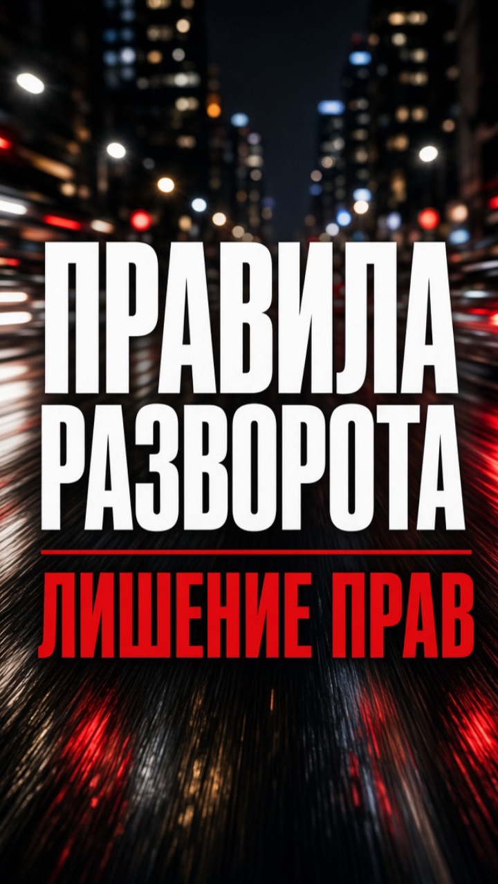 ПДД 2026. За какой разворот на перекрёстке лишают прав?