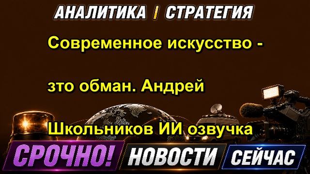 Современное искусство зто обман. Андрей Школьников ИИ озвучка