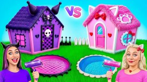 Домики Одного Цвета Челлендж _ Розовый vs Фиолетовый от Multi DO Smile