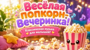 Веселая попкорн-вечеринка! Контрастные мультики и классика для малышей