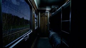 Атмосферное видео: ночная поездка на поезде 🚆⚡