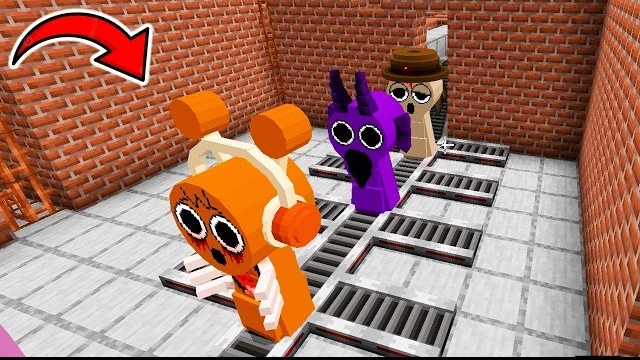 НОВЫЙ Incredibox Sprunki VS MONSTERS ROOM в Minecraft Bedrock PE/ #126 #sprunki