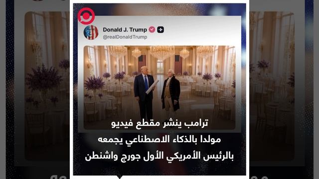 الرئيس الأمريكي دونالد ترامب ينشر مقطعا مولدا بالذكاء الاصطناعي يجمعه بالرئيس الأمريكي