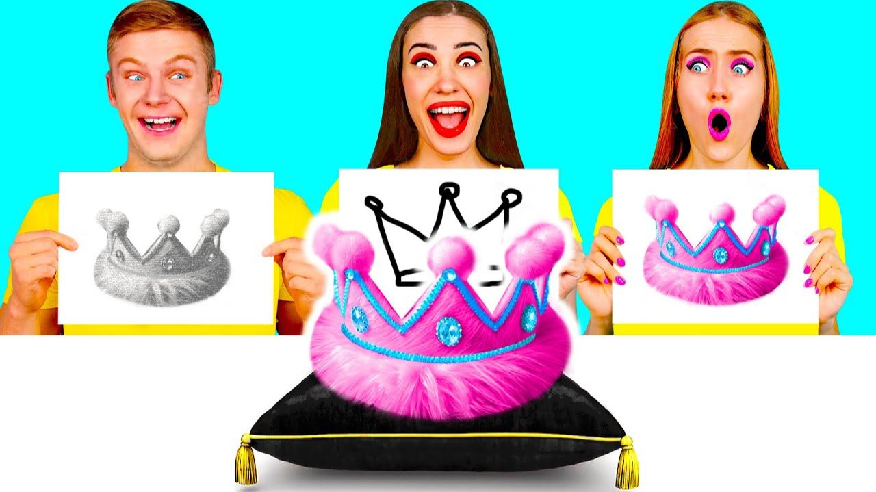 Кто Лучше Нарисует Предмет, Получит Его # Эпичная Битва C Едой от Fun Challenge