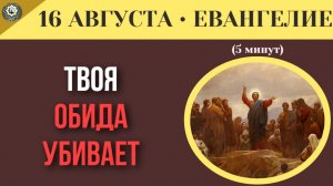 16 августа ЕВАНГЕЛИЕ I Твоя обида убивает только тебя. Как мы сами сажаем себя в тюрьму