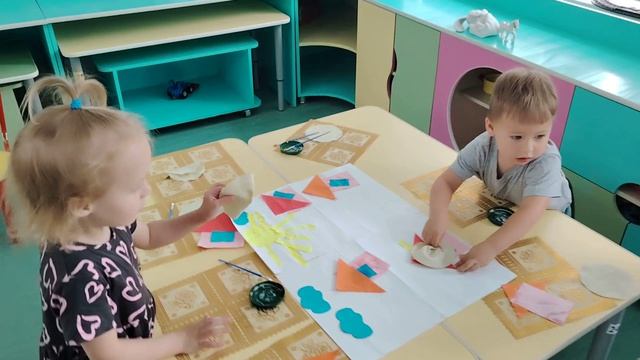 Коллективная аппликация в младшей группе 