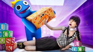 Уэнсдей Аддамс vs Rainbow Friends! 24 часа челлендж!