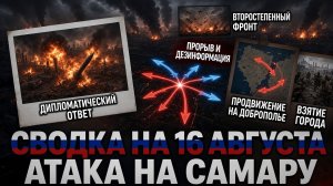 СВОДКА БОЕВЫХ ДЕЙСТВИЙ НА 16 АВГУСТА, КАРТА СВО СЕГОДНЯ, НОВОСТИ , СВО НА УКРАИНЕ 2026 ЮРИЙ ПОДОЛЯКА