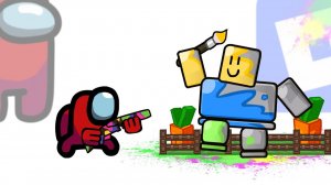 МИНИ Амонгус ПРОТИВ Меха Хамелеона ROBLOХ! Among Us Анимация